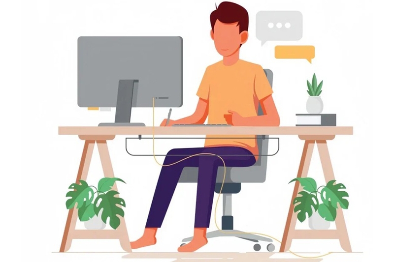 Nên ngồi cách màn hình máy tính bao xa10