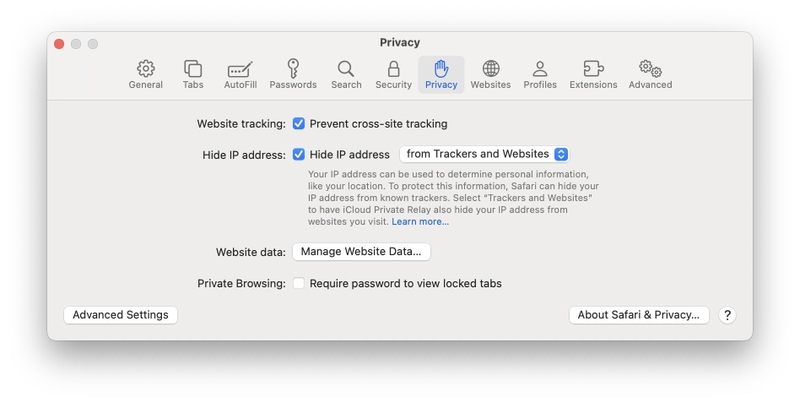Ngăn chặn theo dõi trang web trong Safari - Hình 5
