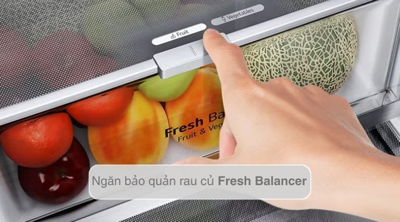 ngăn rau củ quả trên tủ lạnh