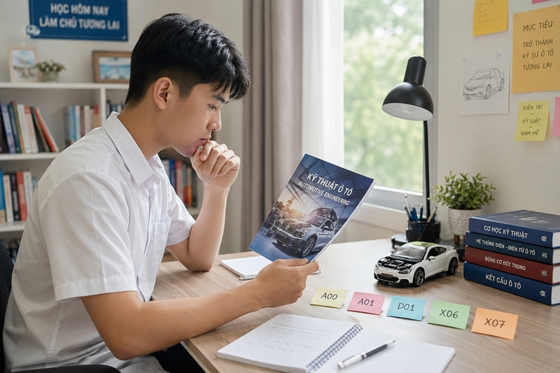 Nên chọn tổ hợp nào để xét ngành công nghệ ô tô