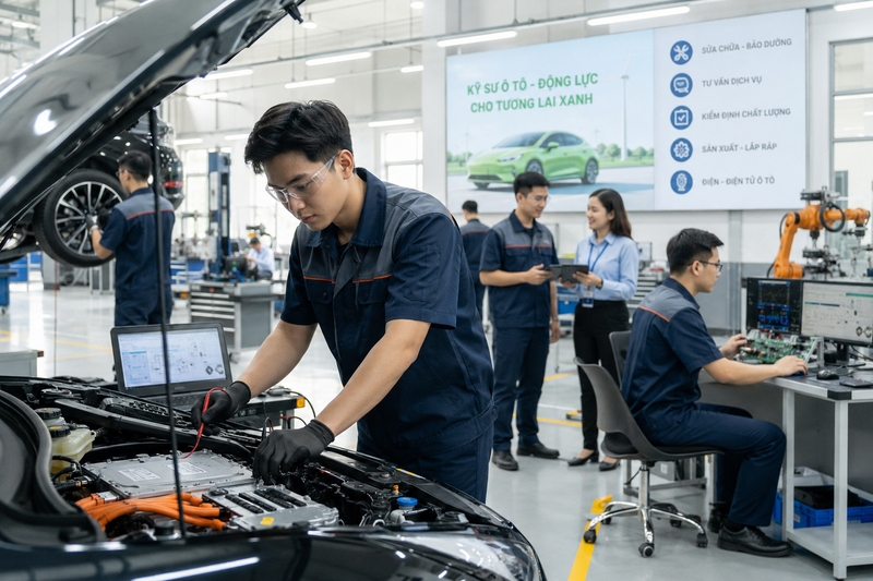 Học công nghệ ô tô ra trường làm gì