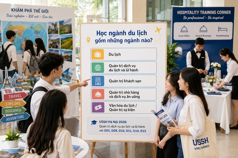 Học ngành du lịch gồm những ngành nào