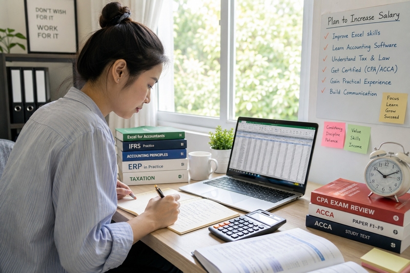 Làm sao để tăng lương trong ngành kế toán