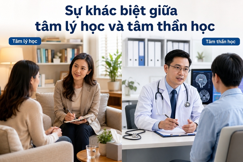 Sự khác biệt giữa tâm lý học và tâm thần học