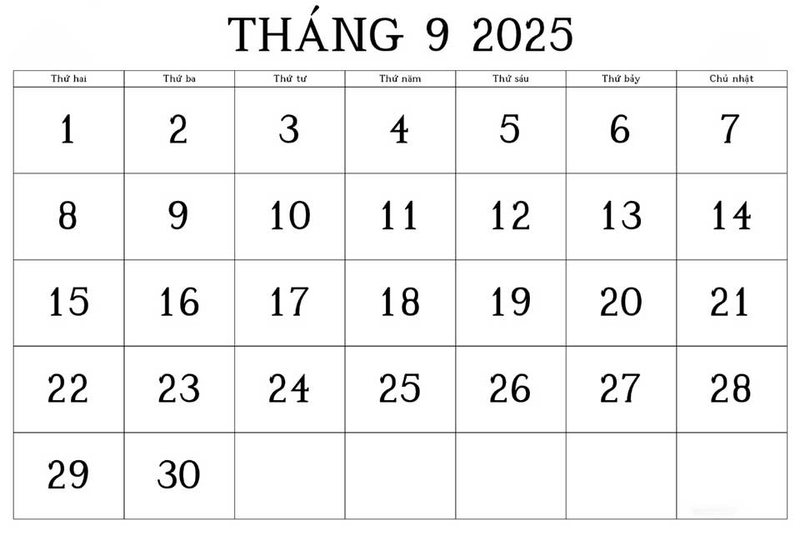 Ngày đẹp tháng 9/2025 - 05