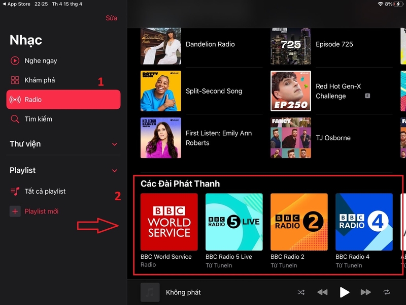nghe radio trên iPad 3