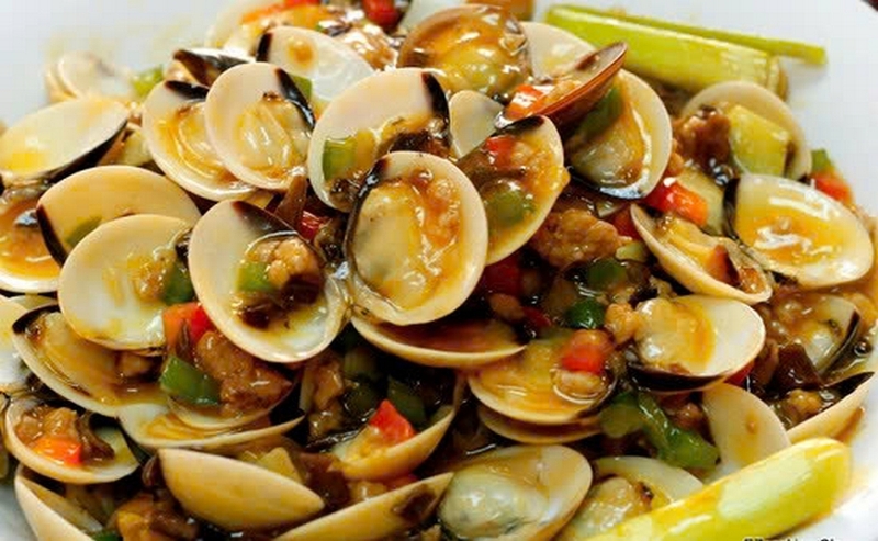 nghêu xào chua ngọt ảnh 1
