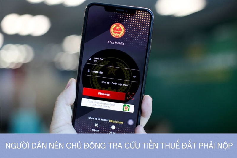 người dân cần tra cứu tiền thuế đất phải nộp