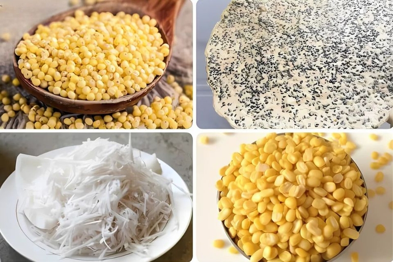 nguyên liệu bánh đa kê đậu xanh