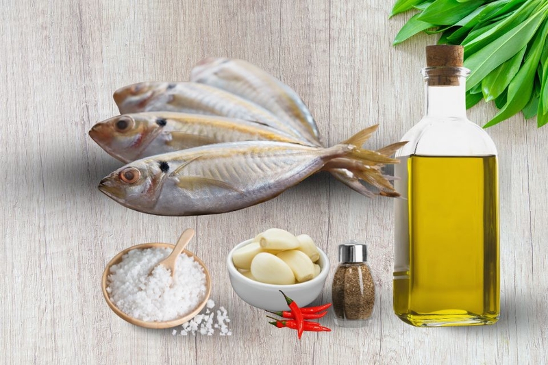 nguyên liệu cá chỉ vàng chiên