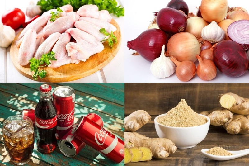 nguyên liệu cánh gà chiên coca