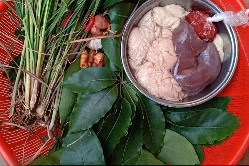 nguyên liệu canh lá đắng lòng lợn