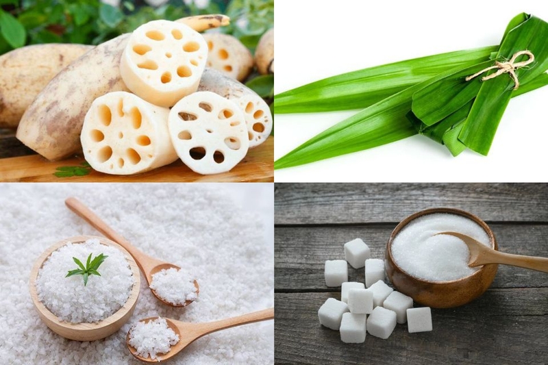 nguyên liệu chè củ sen truyền thống