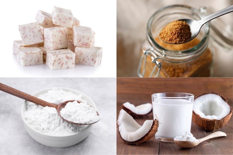 nguyên liệu chè khoai sọ bột năng