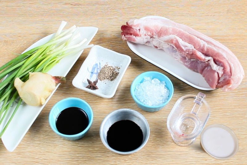 nguyên liệu thịt kho nước cốt dừa miền nam