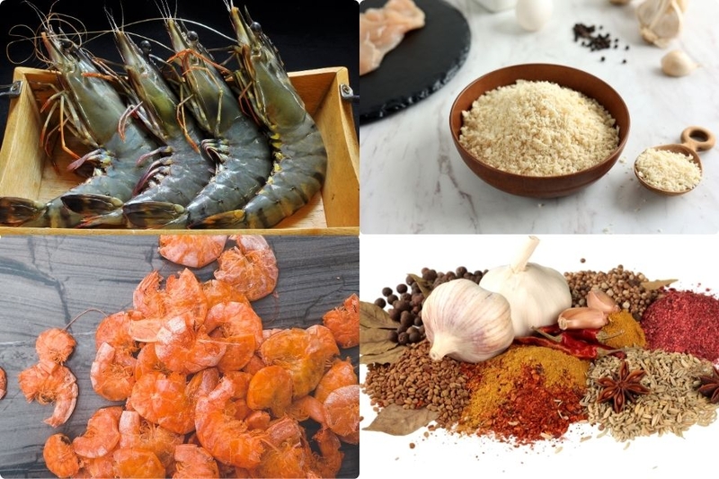 nguyên liệu tôm rang muối Hồng Kông