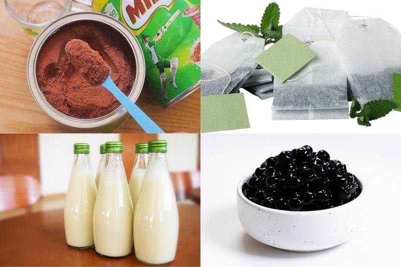 nguyên liệu trà sữa milo bạc hà
