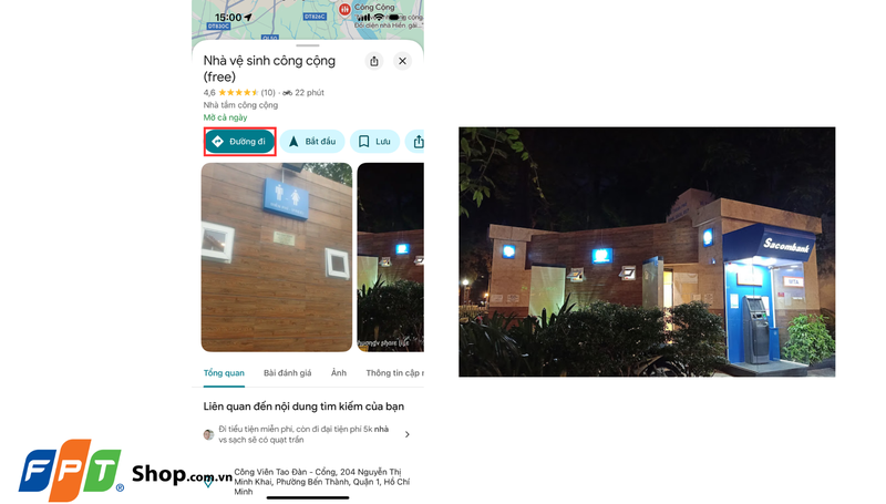 Tìm đường đi đến nhà vệ sinh công cộng 1