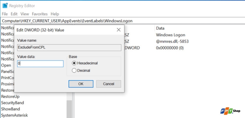 Bước 3 - Kích hoạt tùy chỉnh âm thanh khởi động bằng Registry Editor