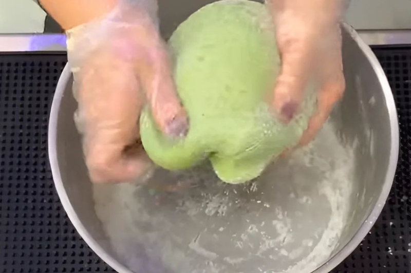 nhồi bột trân châu ô long