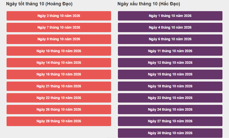 Ngày đẹp tháng 10/2026 2