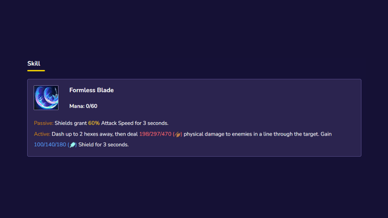 Kỹ năng của Nilah DTCL mùa 12