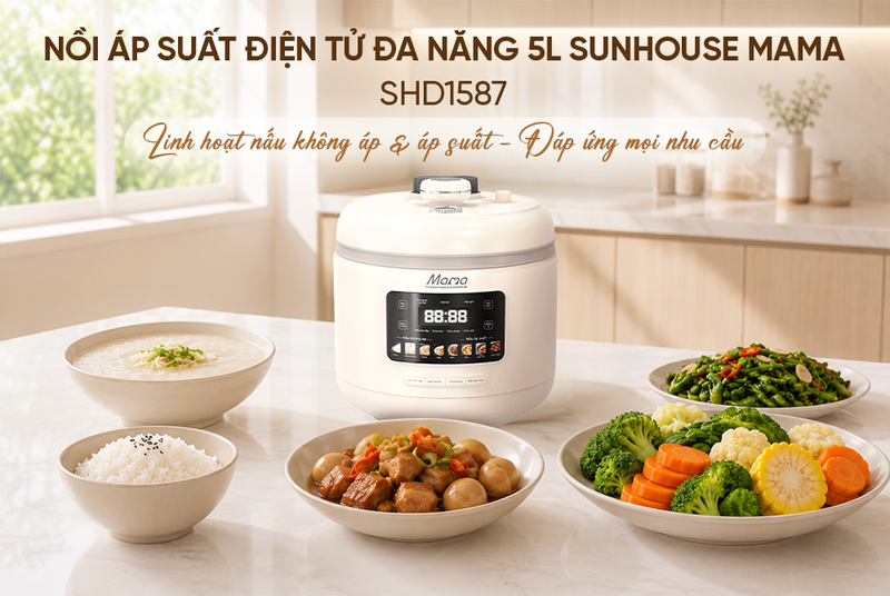 Nồi áp suất điện 5 lít và 6 lít khác nhau như thế nào 2