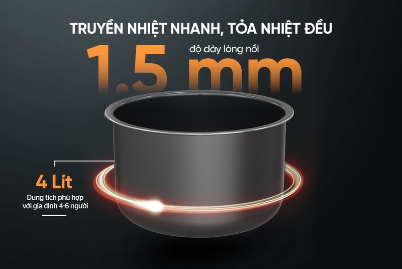Nồi áp suất điện Sunhouse 4 lít SHD1540 - hình 3