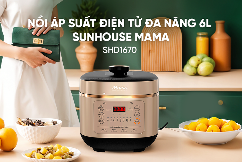 Nồi áp suất điện tử Sunhouse Mama 6 lít SHD1670 - hình 1