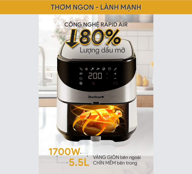Nồi chiên không dầu Bluestone loại nào tốt ảnh 2