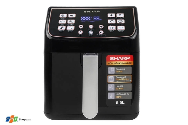 nồi chi&ecirc;n kh&ocirc;ng dầu sharp b&aacute;n chạy nhất 2026 h&igrave;nh 1