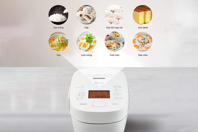 Tích hợp 7 chế độ nấu cơm hiệu quả