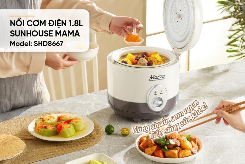 Nồi cơm điện Sunhouse Mama 1.8 lít SHD8667 - hình 1