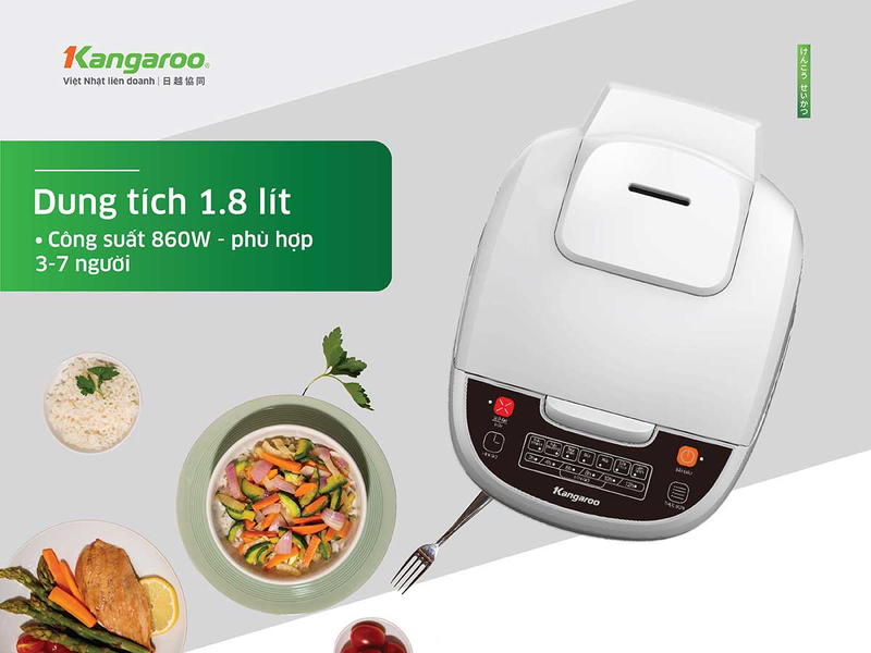 Nồi cơm điện tử Kangaroo 1.8 lít KG18RCE2 (hình 4)