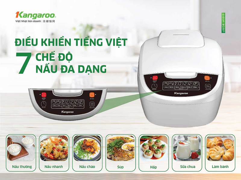 Nồi cơm điện tử Kangaroo 1.8 lít KG18RCE2 (hình 6)