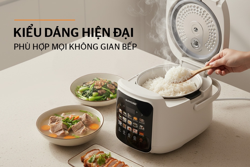 Nồi cơm điện tử Sunhouse 1.8 lít SHD8925 - hình 5