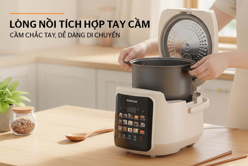 Nồi cơm điện tử Sunhouse 1.8 lít SHD8925 - hình 4