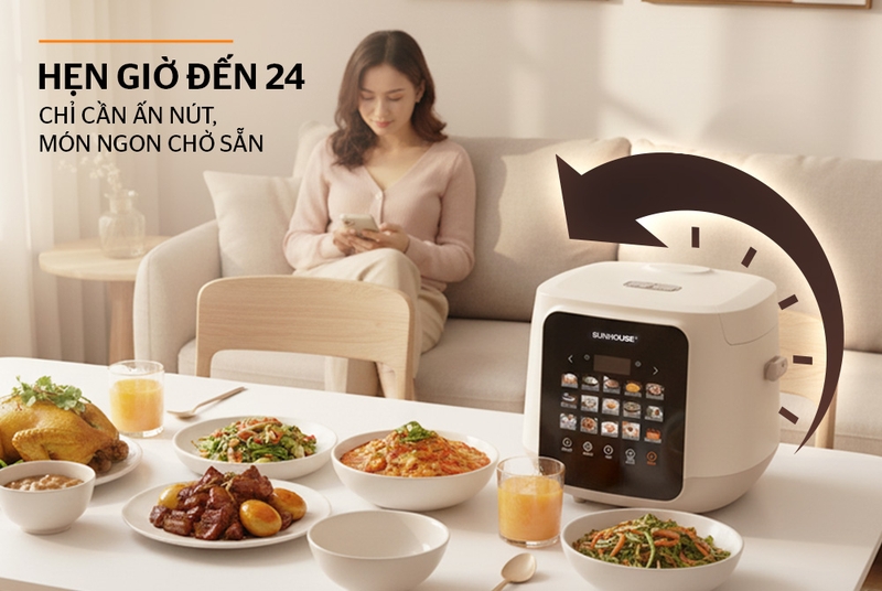 Nồi cơm điện tử Sunhouse 1.8 lít SHD8925 - hình 7
