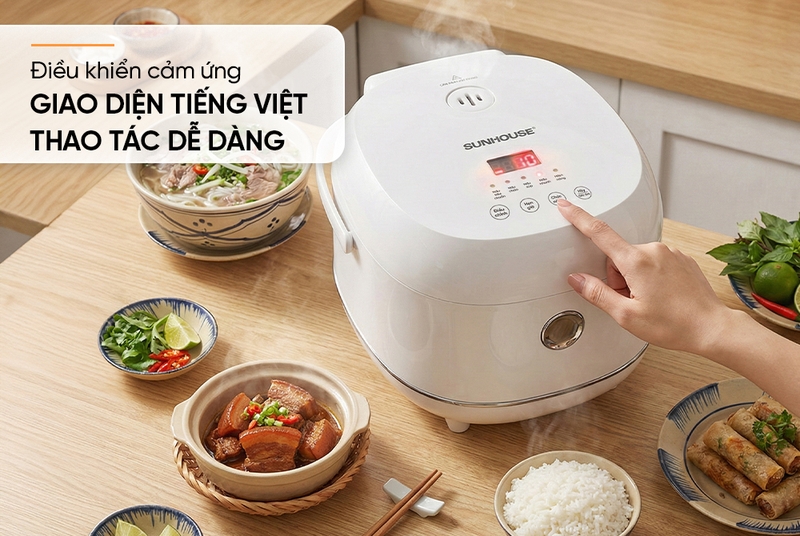 Nồi cơm điện tử Sunhouse 1 lít SHD8803 - hình 3