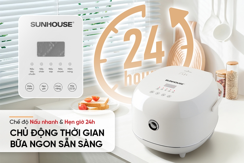 Nồi cơm điện tử Sunhouse 1 lít SHD8803 - hình 6