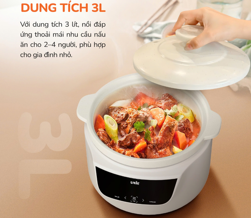 Nồi hầm dưỡng sinh 5 in 1 Unie 3 lít USC888 - hình 2
