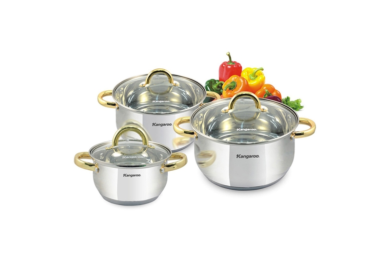 bo 3 noi inox 5 day lien doanh kangaroo kg866