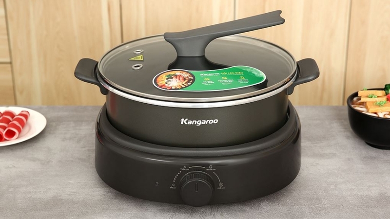Nồi Kangaroo KGEH50N2B có dung tích 5 lít dùng thoải mái cho gia đình có từ 5&nbsp; đến 7 người