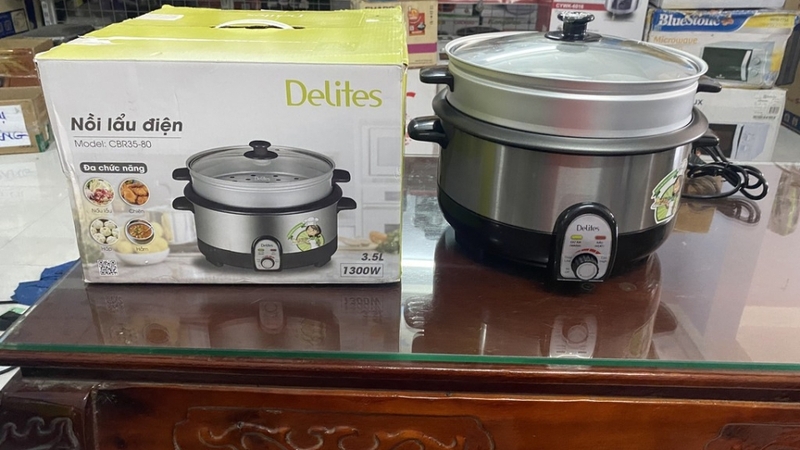 Nồi lẩu điện đa năng trên 3 lít Delites CBR35-80 thích hợp với gia đình có từ 4 - 6 người