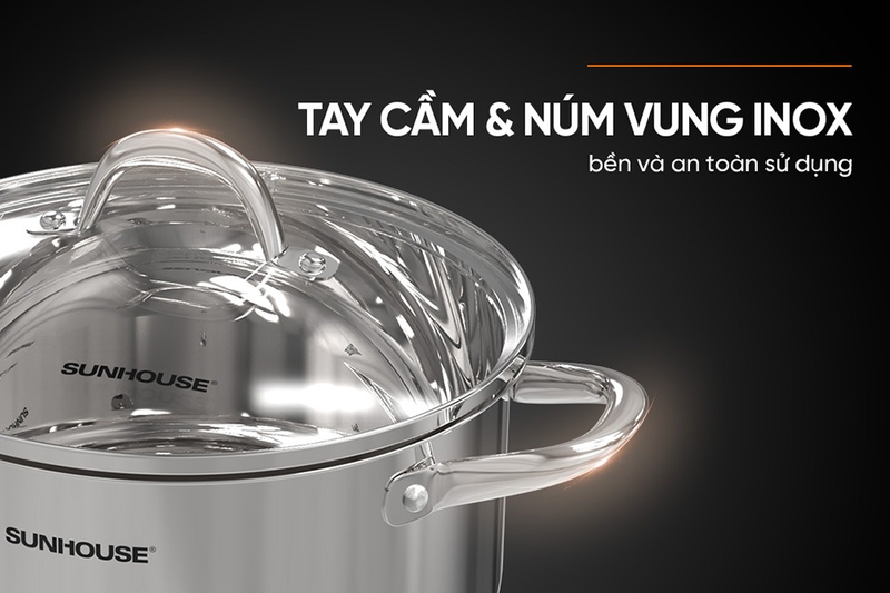 Nồi luộc gà inox 3 đáy Sunhouse SHG301-28 28cm (hình 6)