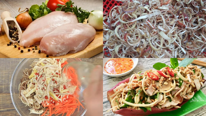 Công thức 3 - Nộm gà xé phay hoa chuối