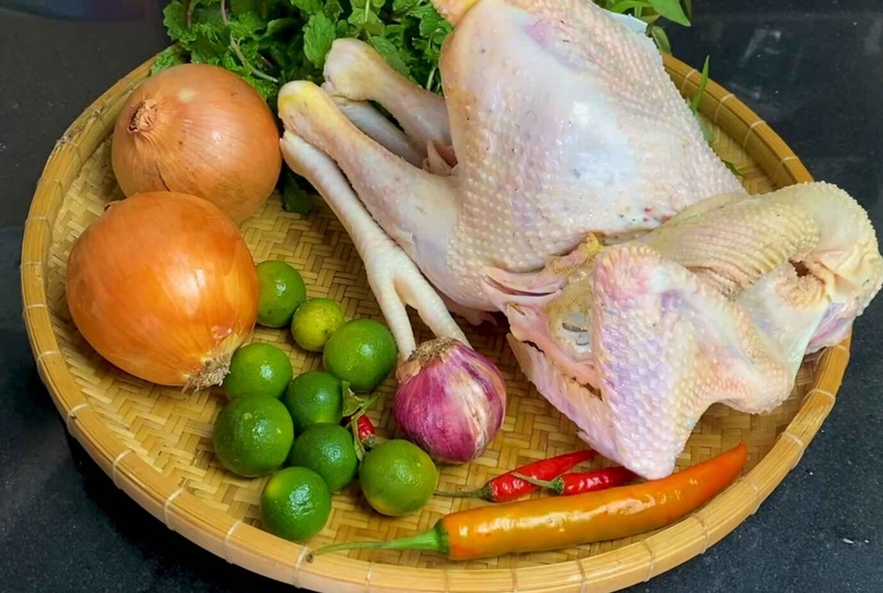 nộm gà hành tây hình 1