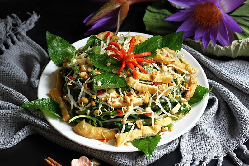 Nộm rau muốn đậu phụ chay - 02