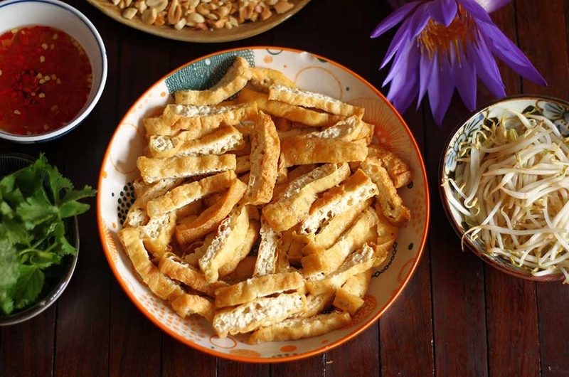 Nộm rau muốn đậu phụ chay - 04