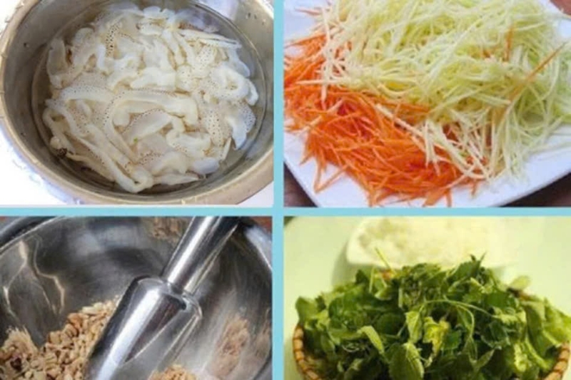 Sơ chế nguyên liệu làm nộm sứa xoài xanh